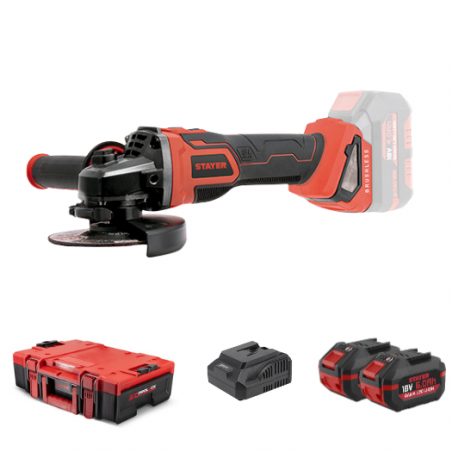 Meuleuse 18 V diamètre 125 + 2 batteries