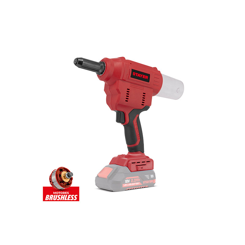 RIVETEUSE RG 6.4 L20 4-6,4 L2022 + 2 BATTERIES 18V 2.0Ah + CHARGEUR + SAC DE TRANSPORT