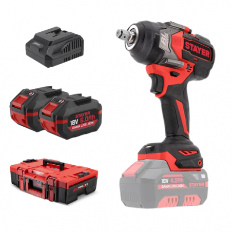 BOULONNEUSE 1/2 SET IWBL 750NM 2026 IK  +  2 BATTERIES 18V 6Ah + CHARGEUR + MALETTE