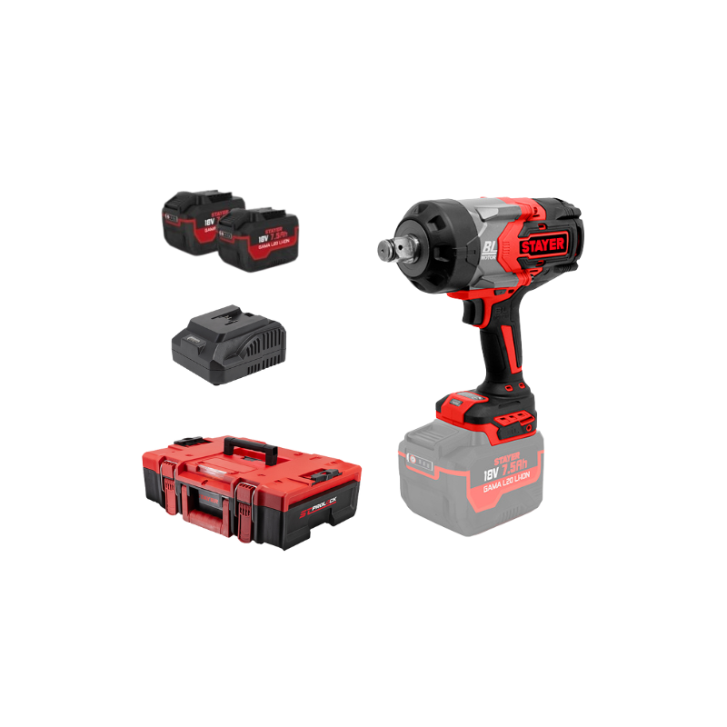 BOULONNEUSE 1" IWBL 1800NM L2027 IK + 2 BATTERIES 18V 7,5AH + CHARGEUR + MALETTE