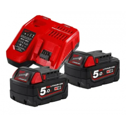 KIT M18 NRG-502 CHARGEUR ET DE 3 BATTERIES 18V 2X5AH