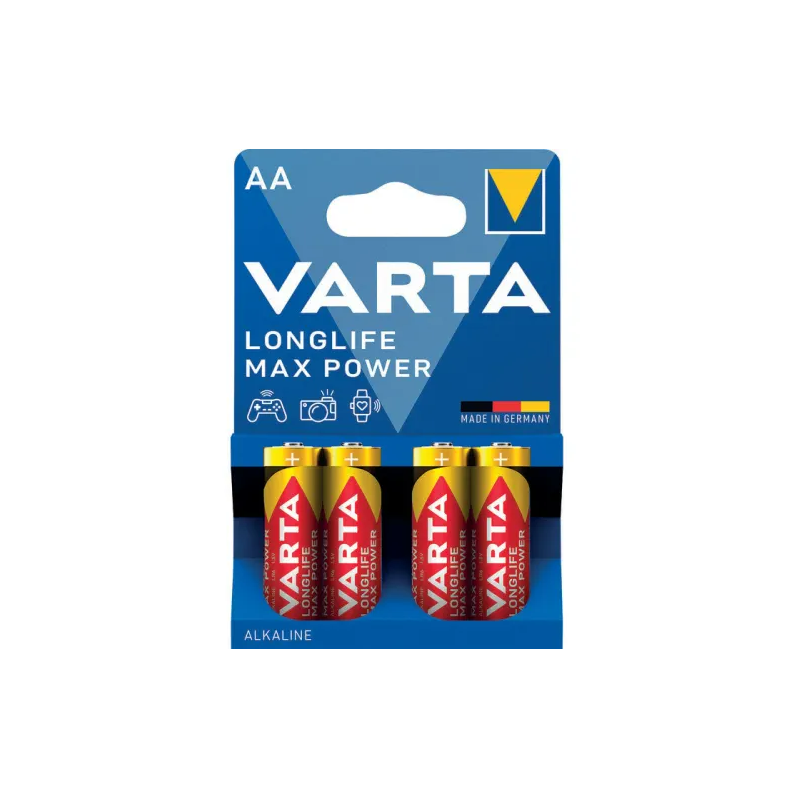 Blister de 4 piles alcalines AA - LR6 Max Energizer 1,5 volts
