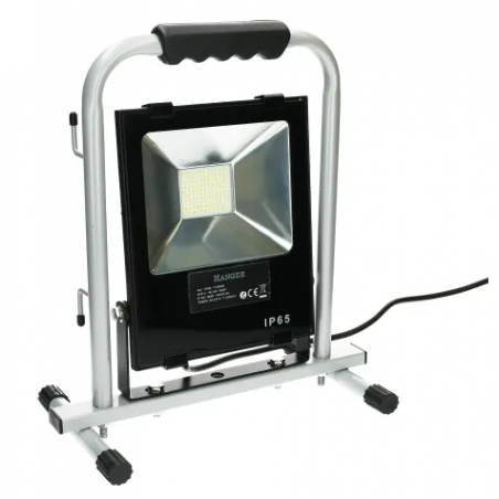 PROJECTEUR PORTABLE DE CHANTIER LED -50W - 4500 LUMEN -CÂBLE 3M HO5RNF 3G1 - TÊTE IP65