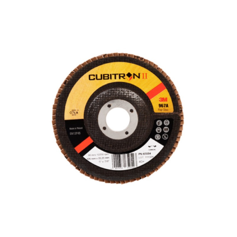 DISQUE À LAMELLES BOMBÉ 3M CUBITRON II CERAMIQUE 967A