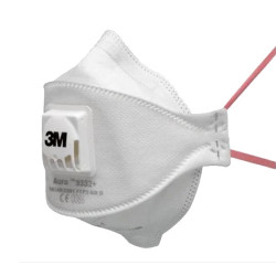 BOÎTE DE 10 MASQUES PLIABLES JETABLES SÉRIE AURA™ 9332+ FFP3 NR D AVEC SOUPAPE - 3M - 7100101249