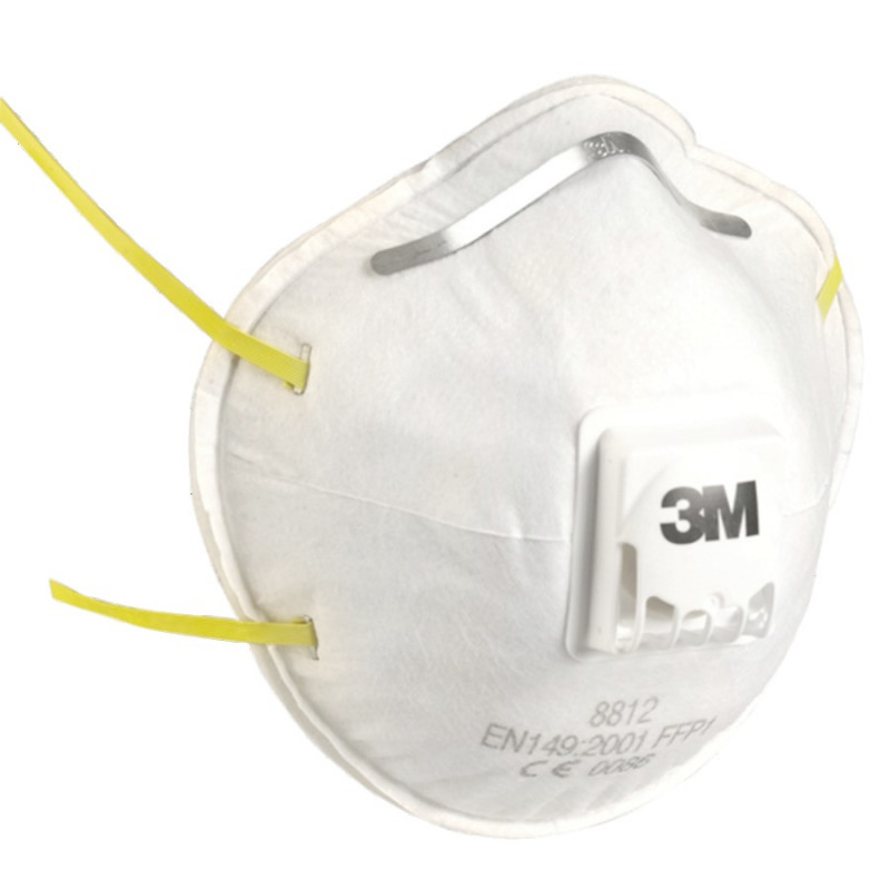 BOÎTE DE 10 MASQUES RESPIRATOIRES COQUES JETABLES FFP1 AVEC SOUPAPE SÉRIE 8812 BLANC - 3M - 7000006980