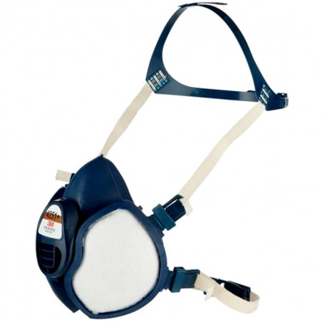 DEMI-MASQUE JETABLE À FILTRES INTÉGRÉS SÉRIE 4279+ ABEK1P3R VAPEURS, GAZ ACIDES ET AMMONIAC - 3M - 7100113103
