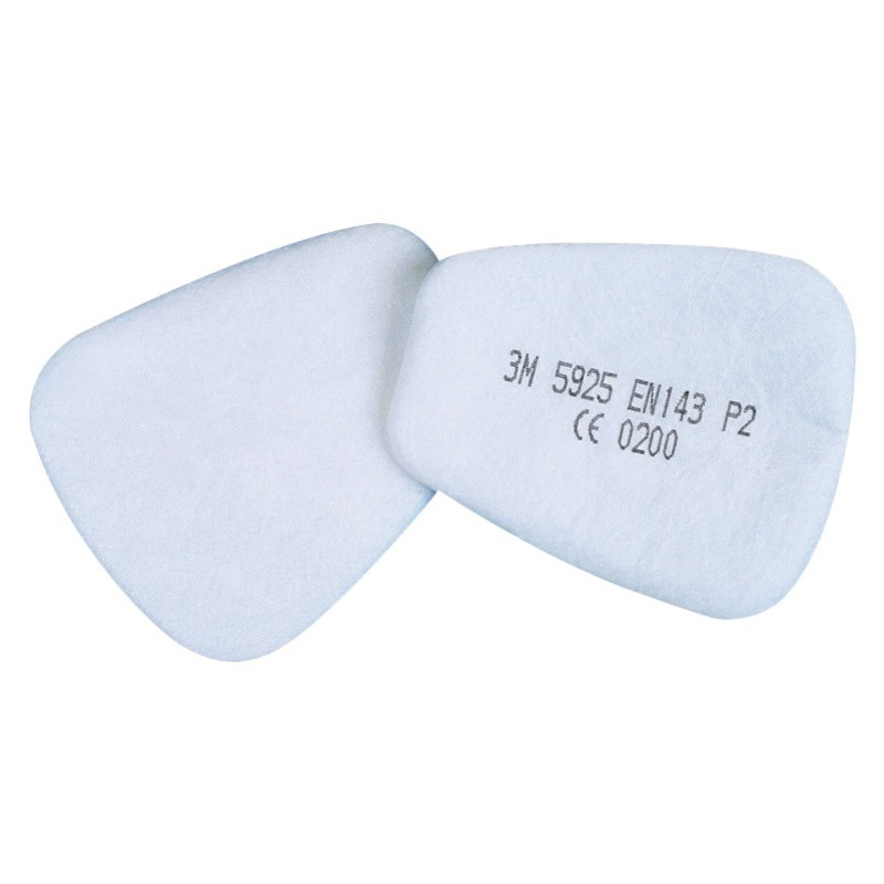PAIRE DE FILTRES À PARTICULES SÉRIE 5000 P2R ANTI-POUSSIÈRES ET COMBINES - 3M - 7000037674