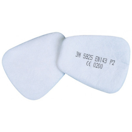 PAIRE DE FILTRES À PARTICULES SÉRIE 5000 P2R ANTI-POUSSIÈRES ET COMBINES - 3M - 7000037674