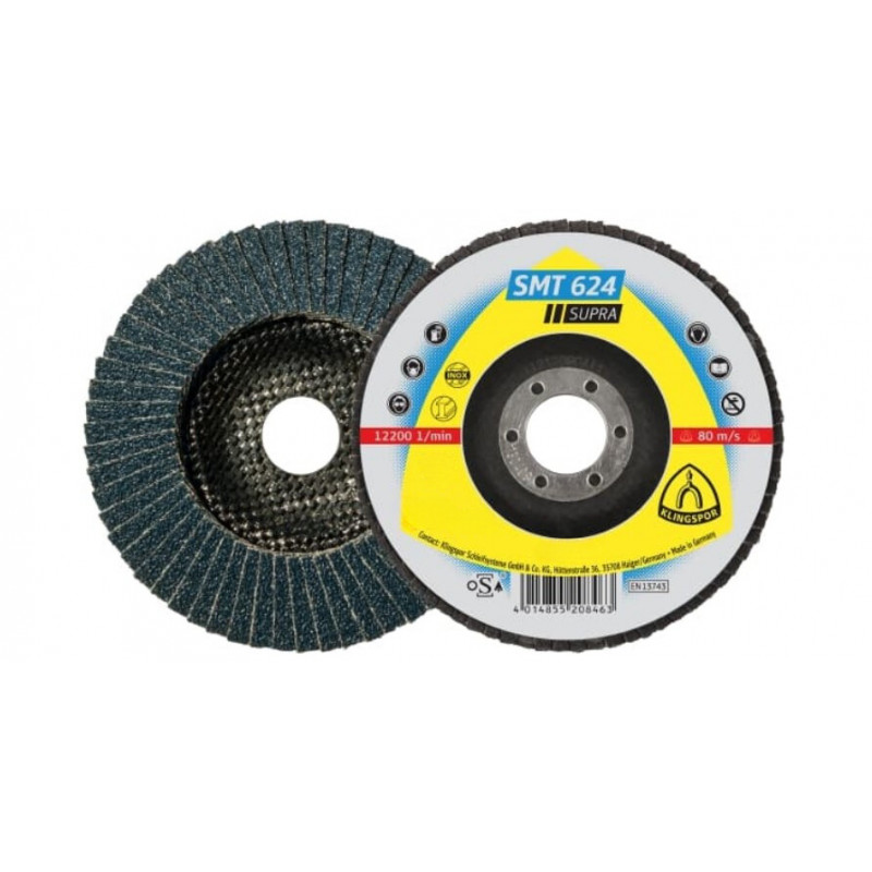 DISQUE LAMELLE BOMBE ZIRCONIUM SMT624 GRAIN 60 DIAMETRE 180