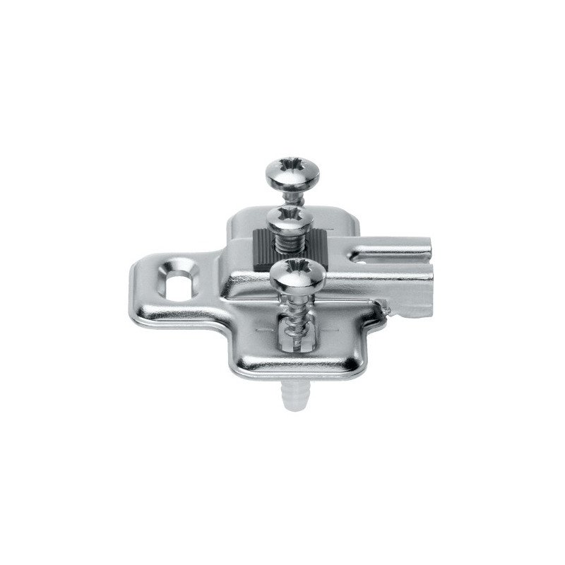 EMBASE CRUCIFORME BLUM MODUL EXPANDO POUR CHARNIÈRE DE PORTE RÉFRIGÉRATEUR EN ACIER NICKELÉ - EMB194611