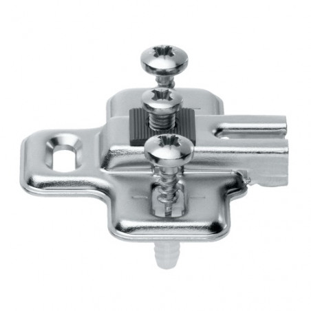 EMBASE CRUCIFORME BLUM MODUL EXPANDO POUR CHARNIÈRE DE PORTE RÉFRIGÉRATEUR EN ACIER NICKELÉ - EMB194611