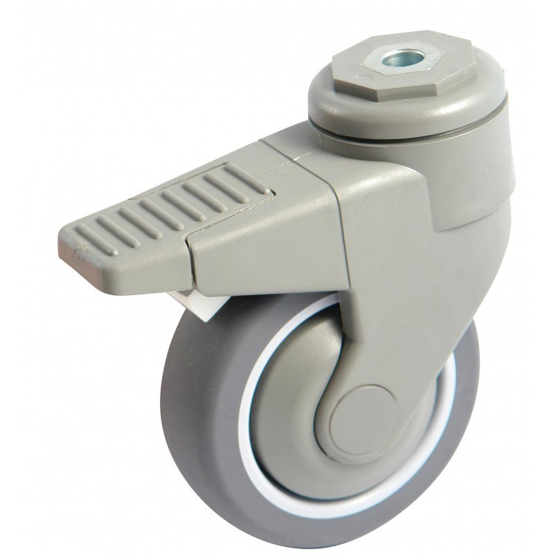 ROULETTE POUR AMEUBLEMENT EN POLYAMIDE GRIS AVEC ŒIL - MODÈLE AVL 5908