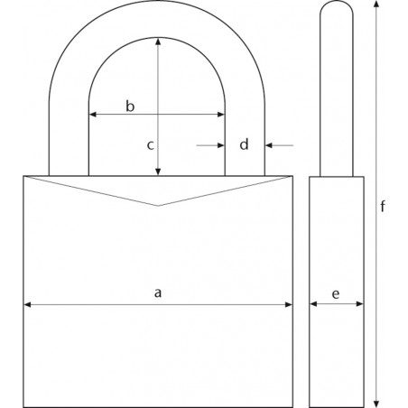180IB/50HB63 CADENAS À COMBINAISON 50MM HT ANSE INOX 63MM BLISTER