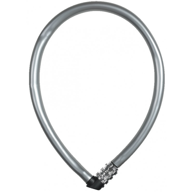CÂBLE ANTIVOL 55CM FINITION GRIS ARGENT - ABUS - 1100/55 S GRIS