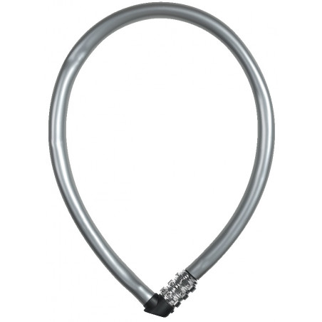 CÂBLE ANTIVOL 55CM FINITION GRIS ARGENT - ABUS - 1100/55 S GRIS