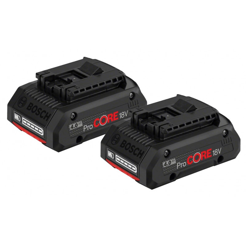 ENSEMBLE DE 2 BATTERIES BOSCH PROCORE 18 V - 4,0 AH PROFESSIONAL