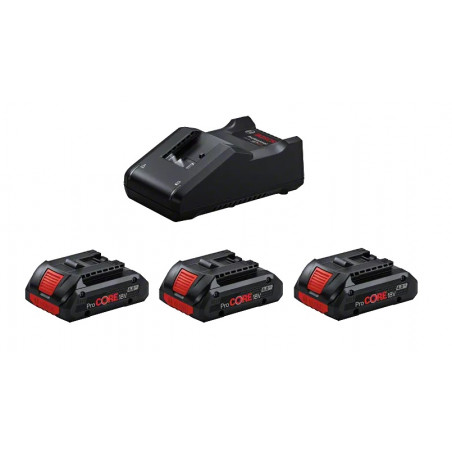KIT DE DÉMARRAGE PROCORE 18V BOSCH 3 BATTERIES 4AH - CHARGEUR RAPIDE GAL 18V-40