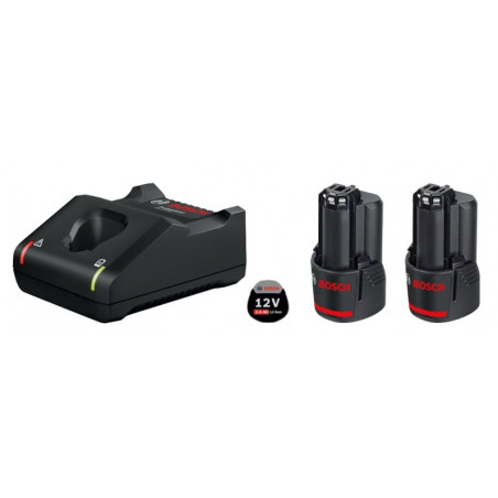 PACK ENERGIE 12V BOSCH 2 BATTERIES 2AH / CHARGEUR GAL 12V-40