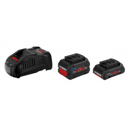 PACK ENERGIE PROCORE 18V BOSCH 2 BATTERIES (4AH - 5,5AH) / CHARGEUR RAPIDE PACK ENERGIE PROCORE 18V BOSCH 2 BATTERIES (4AH - 5,5AH) / CHARGEUR RAPIDE