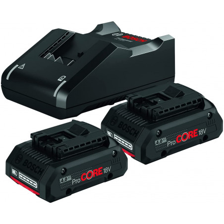 PACK ENERGIE PROCORE 18V BOSCH 2 BATTERIES 4AH / CHARGEUR RAPIDE