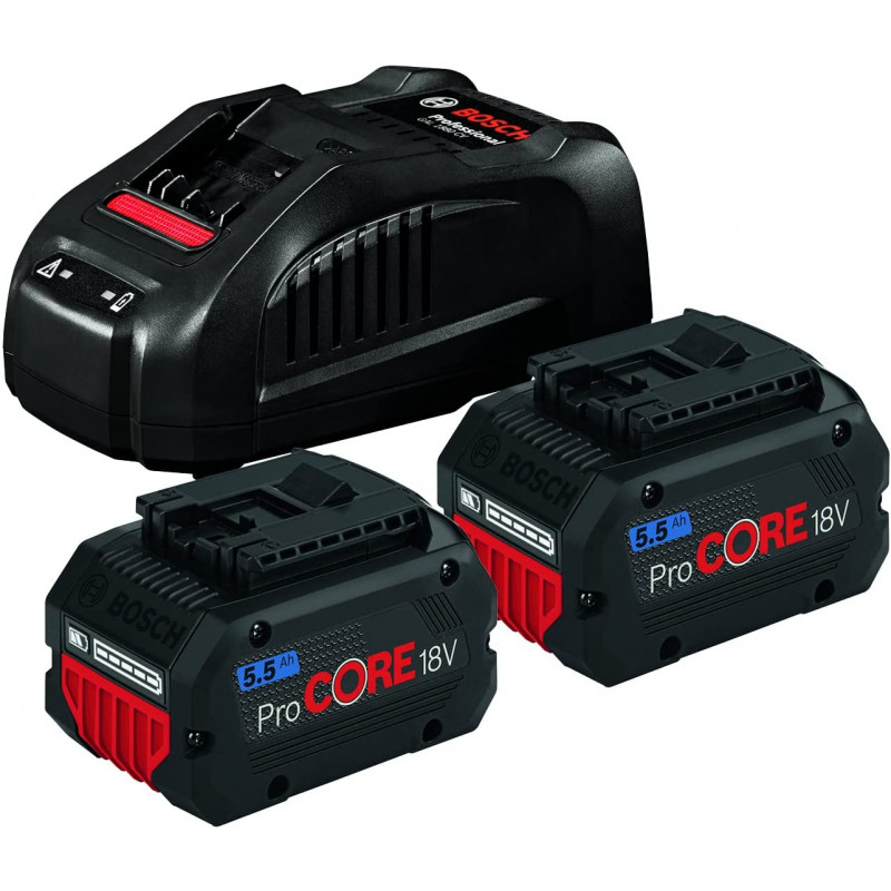 PACK ENERGIE PROCORE 18V BOSCH 2 BATTERIES 5,5AH / CHARGEUR RAPIDE