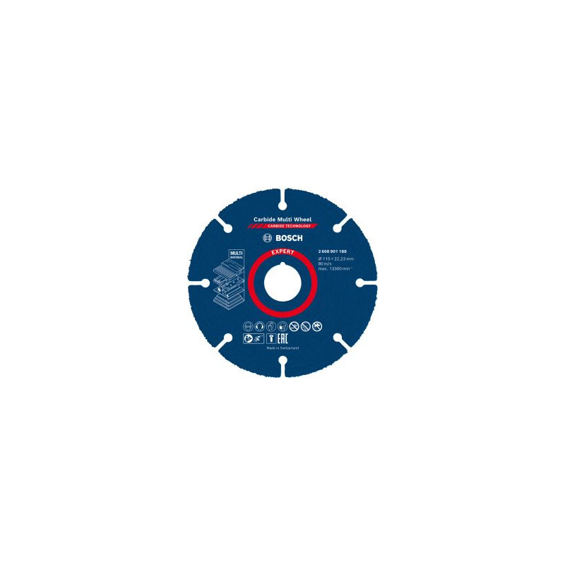 DISQUE DE DÉCOUPE BOSCH CARBIDE MULTI WHEEL EXPERT - 125 mm