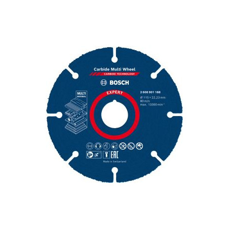 DISQUE DE DÉCOUPE BOSCH CARBIDE MULTI WHEEL EXPERT - 125 mm