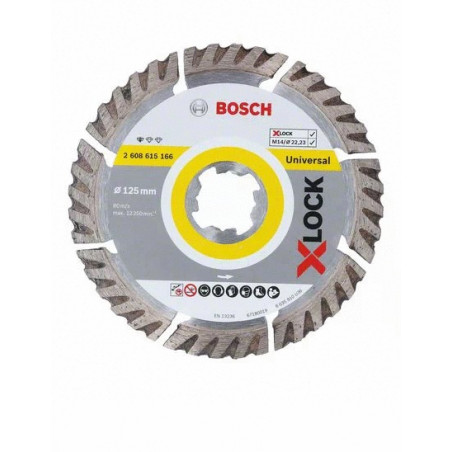 DISQUES DIAMANTÉS UNIVERSELS BOSCH X-LOCK 125 MM