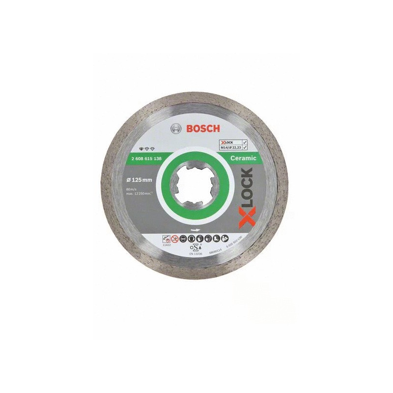 DISQUES DIAMANTÉS X-LOCK BOSCH POUR CÉRAMIQUE - STANDARD 2608615138