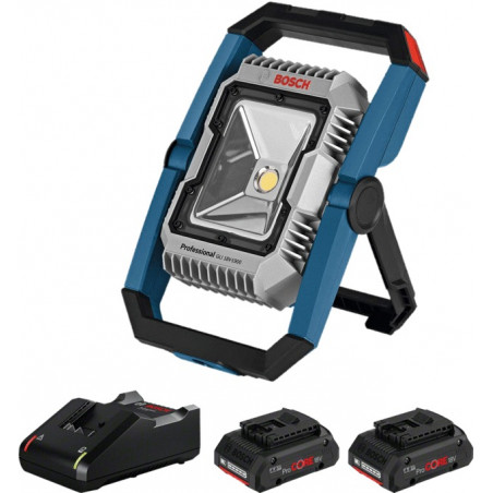 PROJECTEUR LED 18V BOSCH GLI 18V-1900 - 2 BATTERIES 4AH PROCORE - CHARGEUR