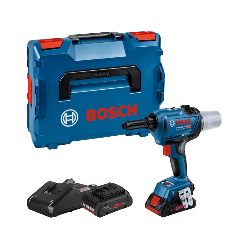 RIVETEUSE 18V BOSCH GRG 18V-16C - 2 BATTERIES 4AH - CHARGEUR RAPIDE - COFFRET L-BOXX
