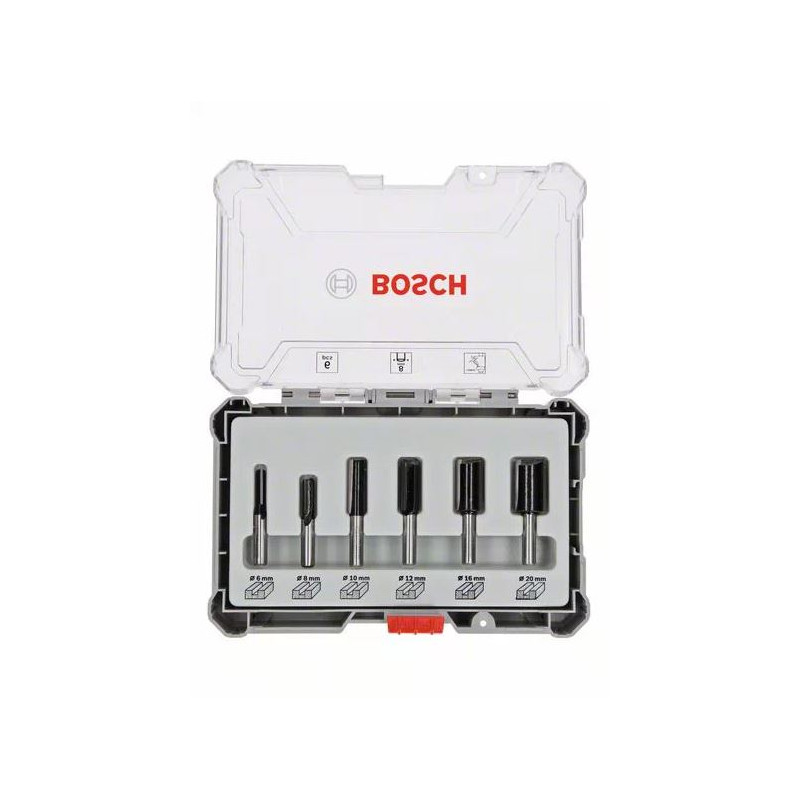 ENSEMBLE DE FRAISES DROITES BOSCH - 6 PIÈCES