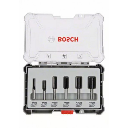 ENSEMBLE DE FRAISES DROITES BOSCH - 6 PIÈCES