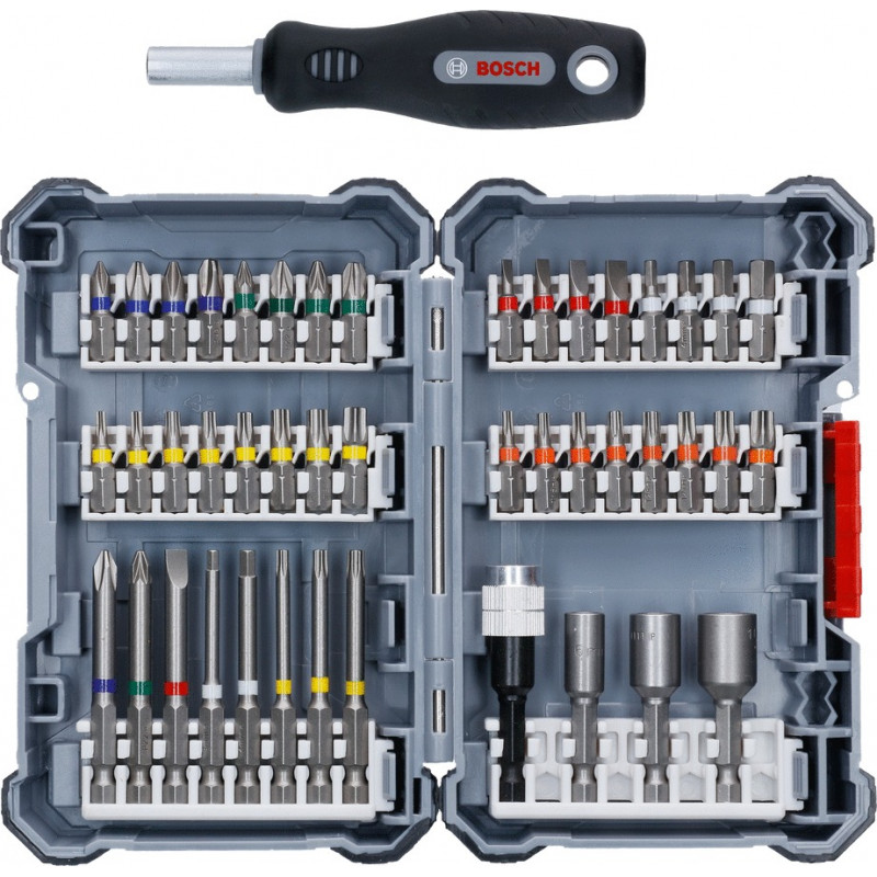 COFFRET 44 EMBOUTS PICK & COLLECT EXTRA HARD AVEC TOURNEVIS MANUEL BOSCH