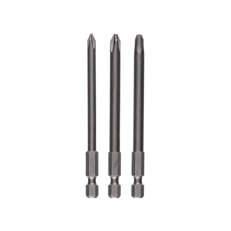 ENSEMBLE DE 3 EMBOUTS DE VISSAGE PHILLIPS BOSCH EXTRA DURS