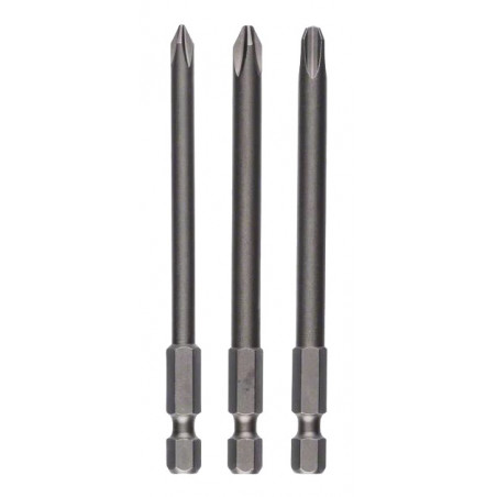 ENSEMBLE DE 3 EMBOUTS DE VISSAGE PHILLIPS BOSCH EXTRA DURS