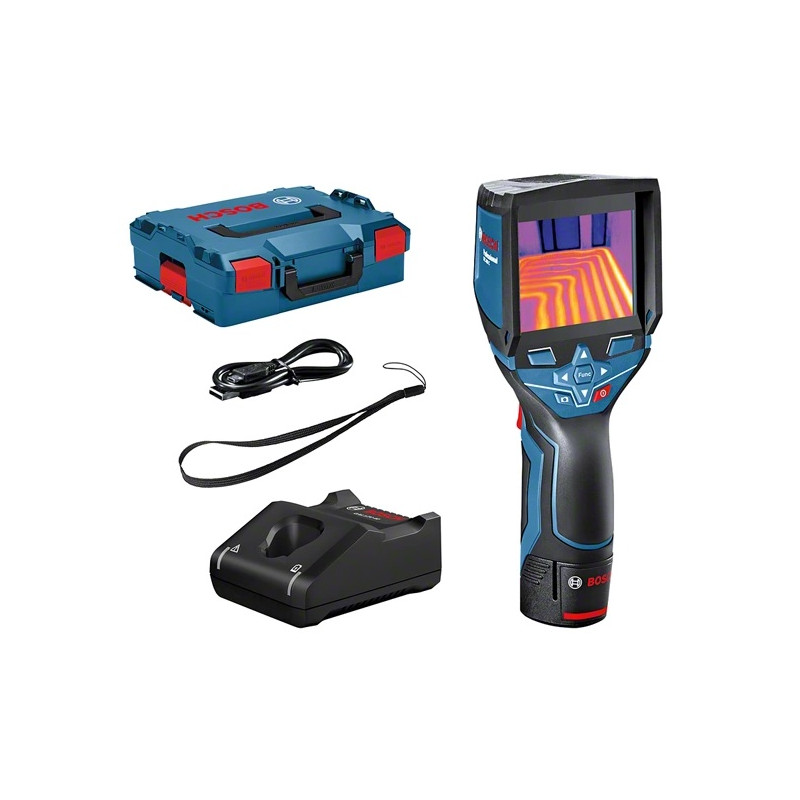 CAMÉRA THERMIQUE BOSCH GTC 400 C 12V AVEC BATTERIE 2AH, CHARGEUR ET COFFRET L-BOXX
