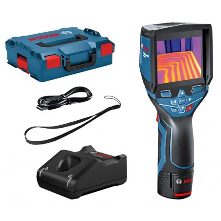 CAMÉRA THERMIQUE BOSCH GTC 400 C 12V AVEC BATTERIE 2AH, CHARGEUR ET COFFRET L-BOXX