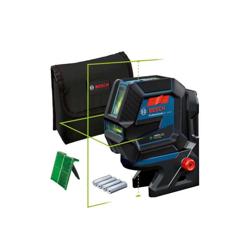 LASER COMBINÉ BOSCH GCL 2-50 G VERT AVEC SUPPORT ROTATIF RM 10 - 0601066M00