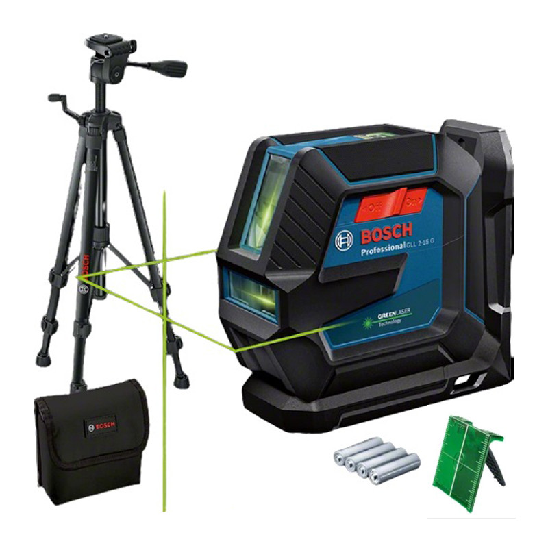 LASER LIGNES BOSCH GLL 2-15 G AVEC TRÉPIED BT 150