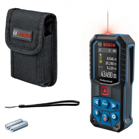 TÉLÉMÈTRE LASER BOSCH GLM 50-27 C PROFESSIONAL ROUGE AVEC PILES AA