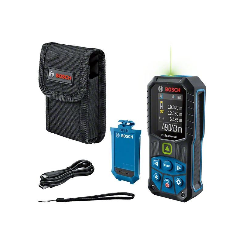 TÉLÉMÈTRE LASER BOSCH GLM 50-27 CG PROFESSIONAL 3,7V AVEC BATTERIE 1AH