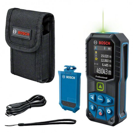 TÉLÉMÈTRE LASER BOSCH GLM 50-27 CG PROFESSIONAL 3,7V AVEC BATTERIE 1AH