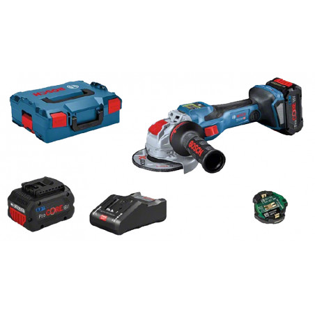 MEULEUSE BOSCH BITURBO X-LOCK 18V GWX 18V-15 SC - 2 BATTERIES 8AH - CHARGEUR - COFFRET L-BOXX