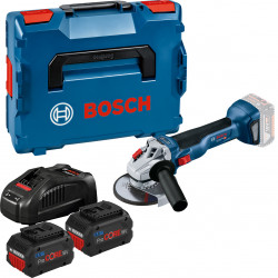MEULEUSE D'ANGLE 18V BOSCH GWS 18V-10 - 2 BATTERIES PROCORE 5,5AH - CHARGEUR - LIVRÉE - COFFRET L-BOXX MEULEUSE D'ANGLE 18V BOSCH GWS 18V-10 - 2 BATTERIES PROCORE 5,5AH - CHARGEUR - LIVRÉE - COFFRET L-BOXX