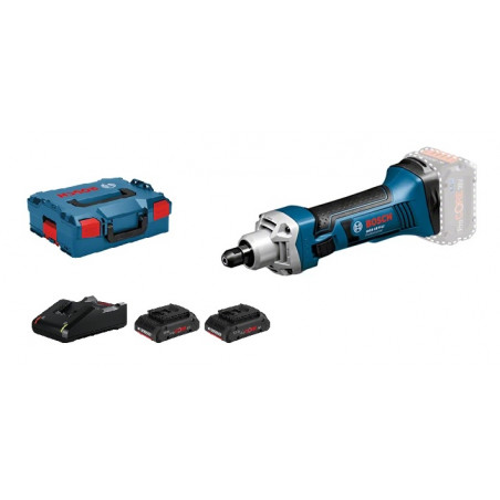 MEULEUSE DROITE 18V BOSCH GGS 18 V-LI - 2 BATTERIES PROCORE 4AH - CHARGEUR - COFFRET L-BOXX