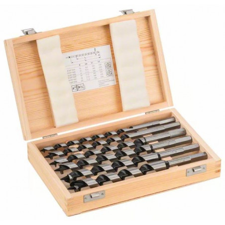 COFFRET BOSCH DE 6 MÈCHES À SIMPLE SPIRALE AVEC QUEUE SIX PANS