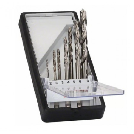 COFFRET DE 7 MÈCHES HÉLICOÏDALES À BOIS BOSCH 1/4''