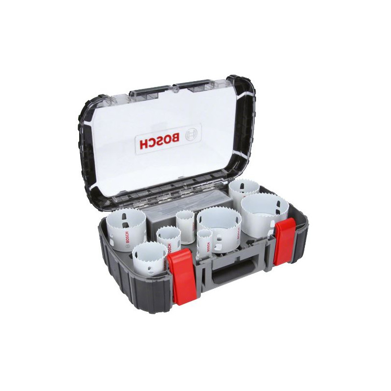 COFFRET SCIES-TRÉPANS ÉLECTRICIEN BOSCH PROGRESSOR 11 PIÈCES